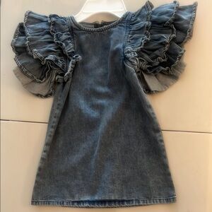 Lola + The Boys Blue Ruffled Sheath Dress